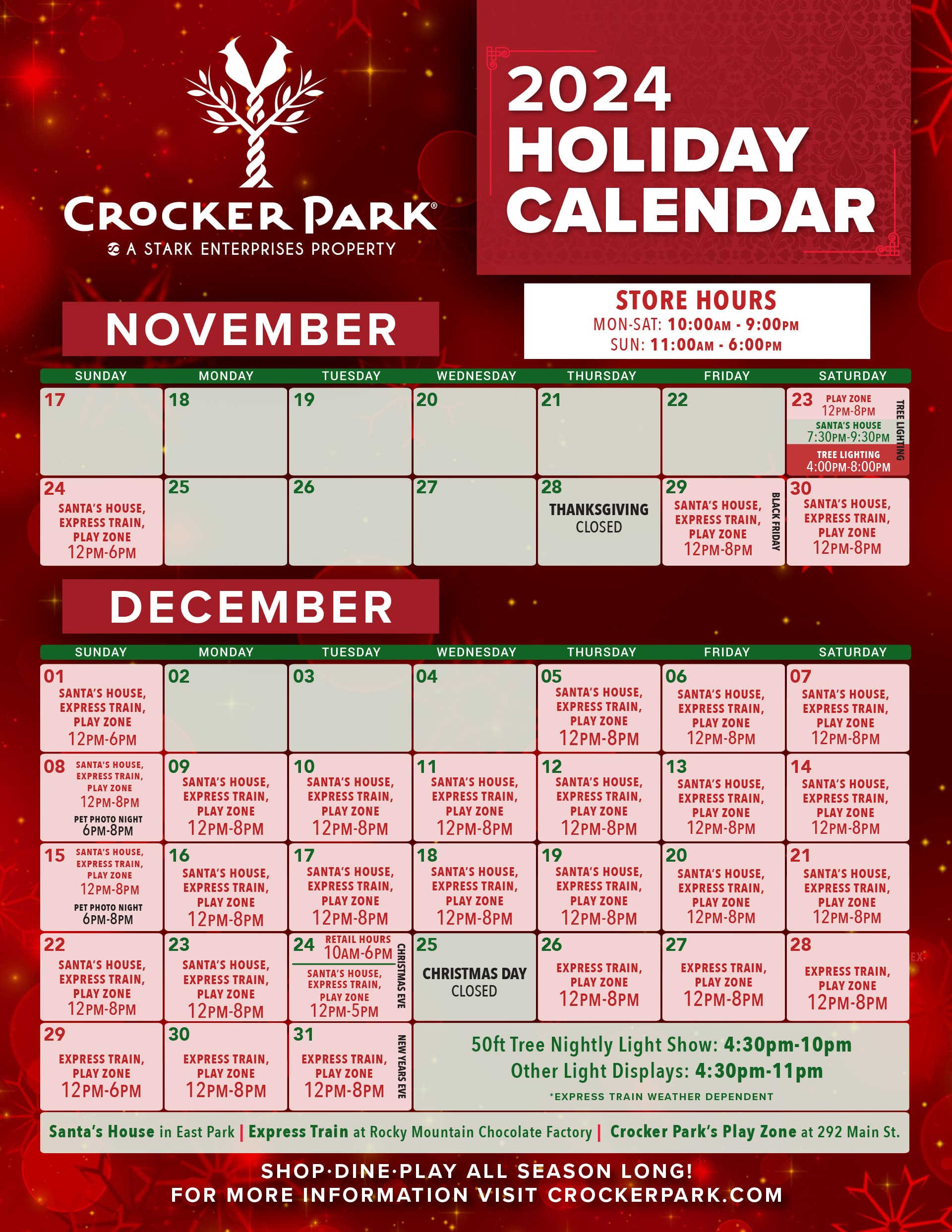 Crocker Park Holiday Hours 2024